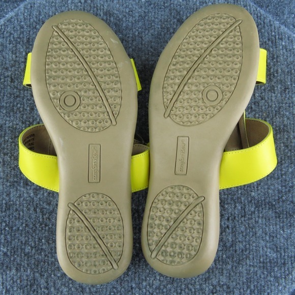 Comfortview Dawn Women Slide‎ Sandal Shoes Yellow Synthetic Size 7 Extra Wide - Picture 8 of 10